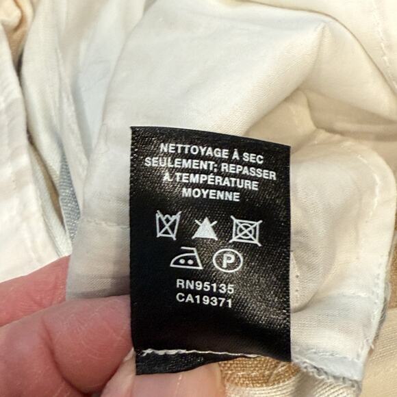 Lafayette 148 New York Columbus Linen Wide Leg Striped Pant Drawstring XS NEW - Picture 7 of 16